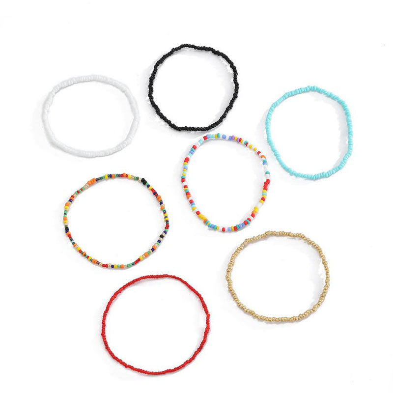 Wholesale Colored Rice Beads Handmade Wear Beads Glass Anklets